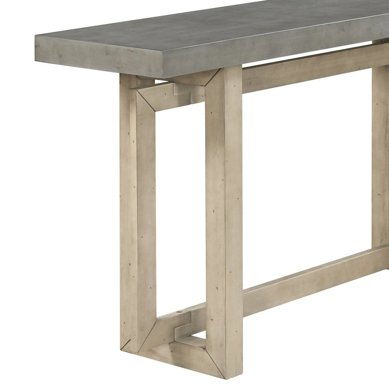 Minimalist Extra Long Entryway Table with Wood Top