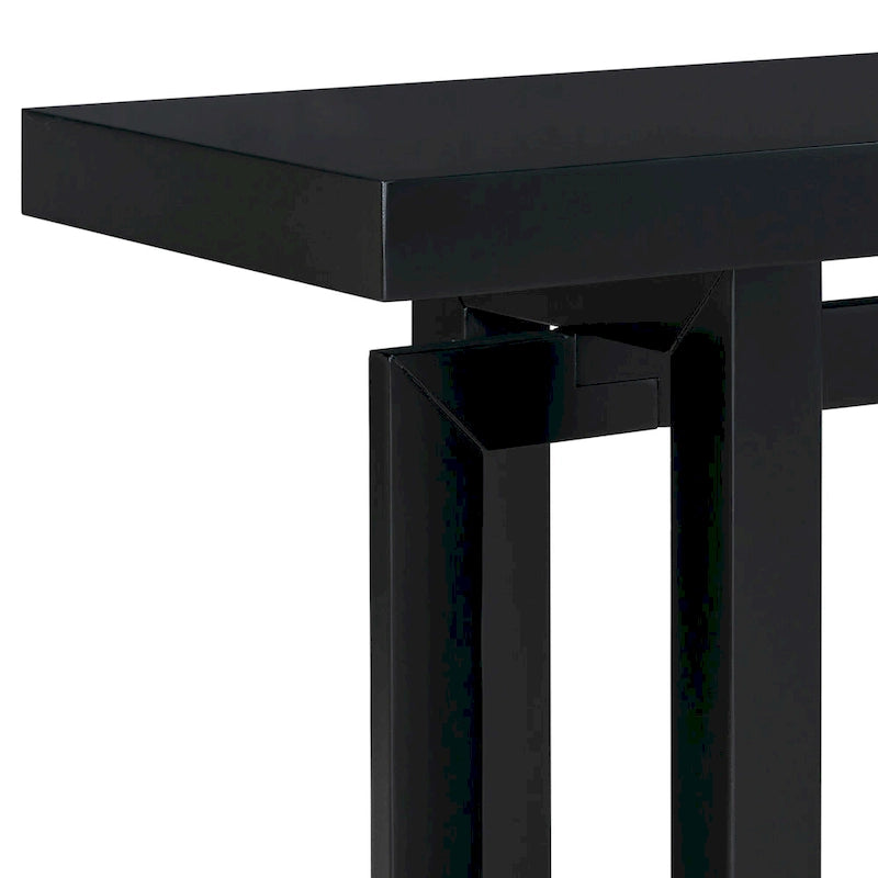 Minimalist Extra Long Entryway Table with Wood Top