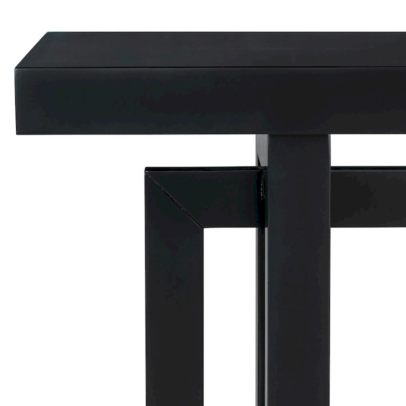 Minimalist Extra Long Entryway Table with Wood Top