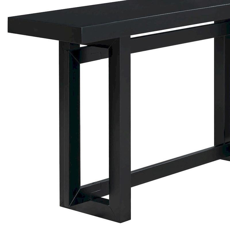 Minimalist Extra Long Entryway Table with Wood Top