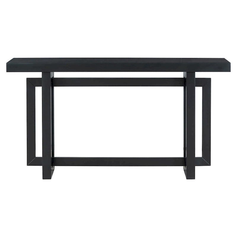 Minimalist Extra Long Entryway Table with Wood Top