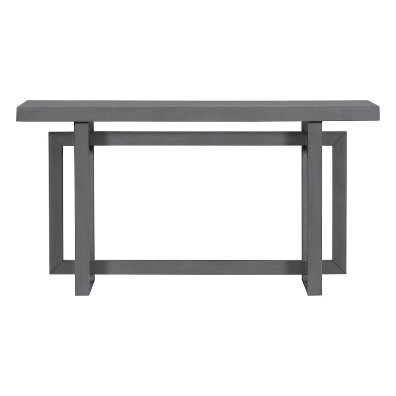 Minimalist Extra Long Entryway Table with Wood Top