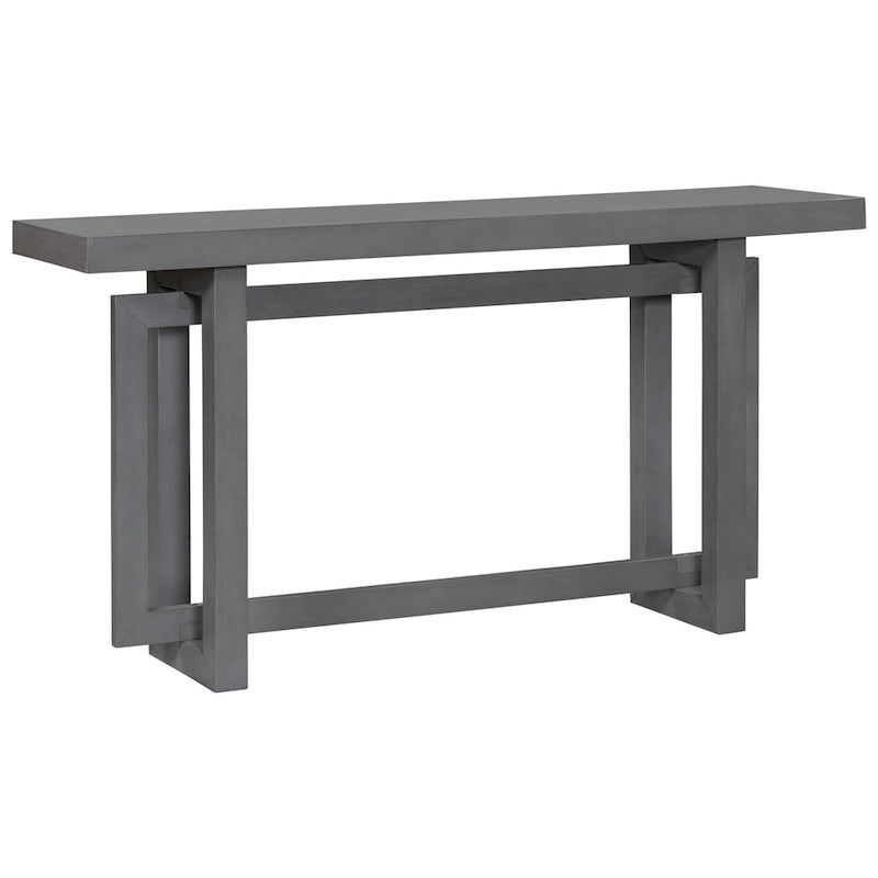 Minimalist Extra Long Entryway Table with Wood Top