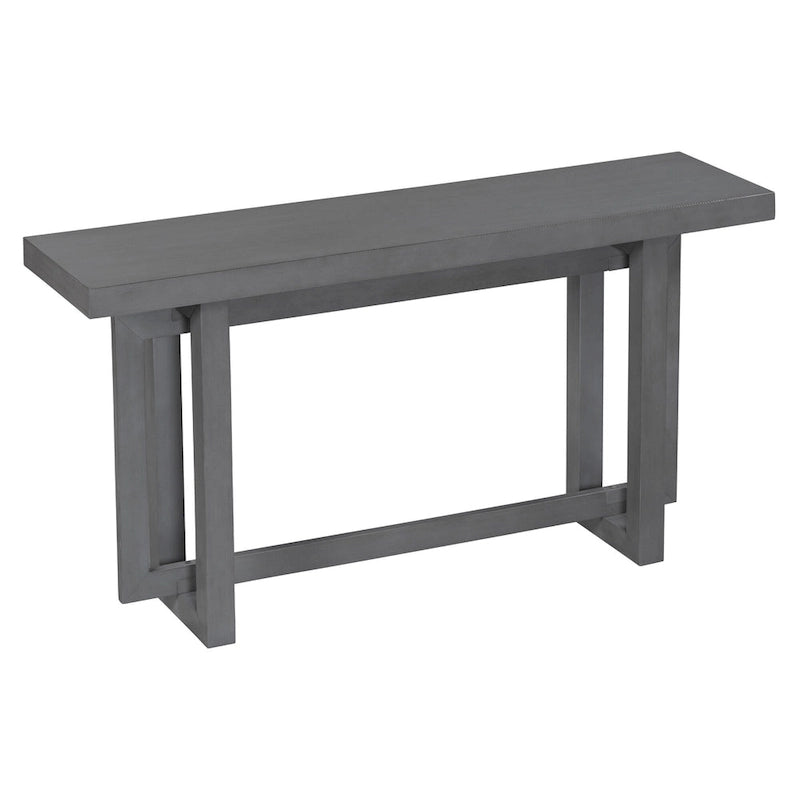 Minimalist Extra Long Entryway Table with Wood Top