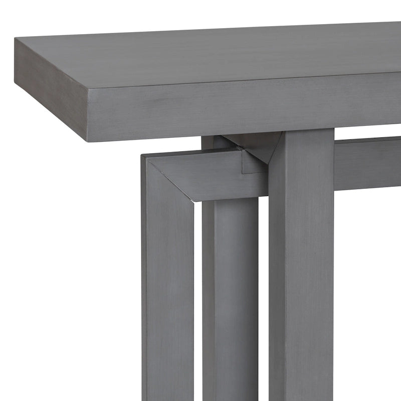 Minimalist Extra Long Entryway Table with Wood Top