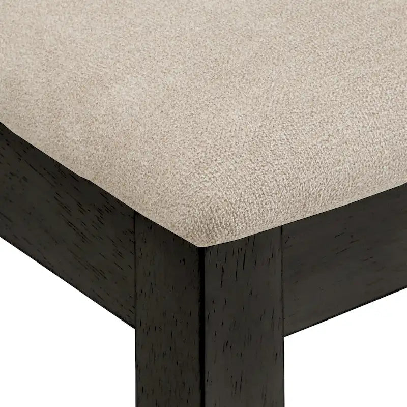 Wood finish Double Cross Back Sand Fabric Dining Chair (Set of 2)