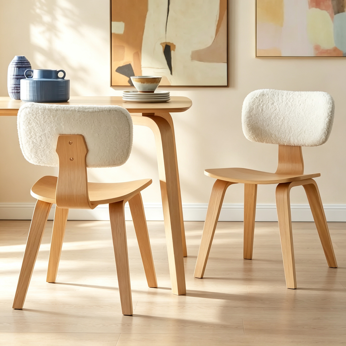 Mid-Century Modern Dining Chairs (Set of 2)