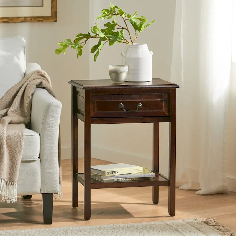 Acacia Wood Accent Table