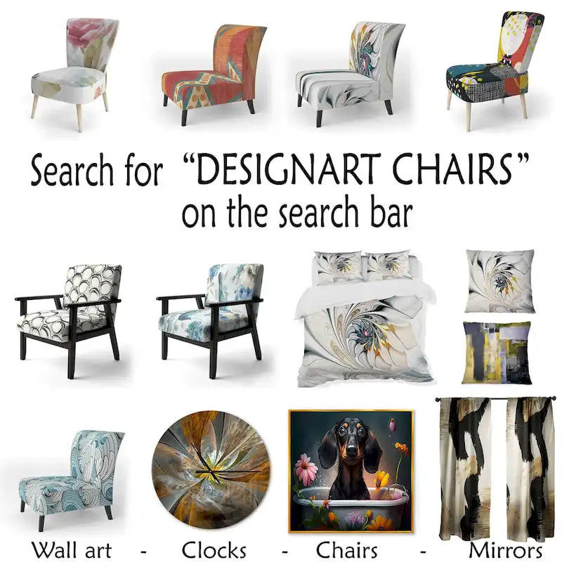 Classic Houndstooth Pattern Upholstered Mid-Century Accent Chair - Arm Chair