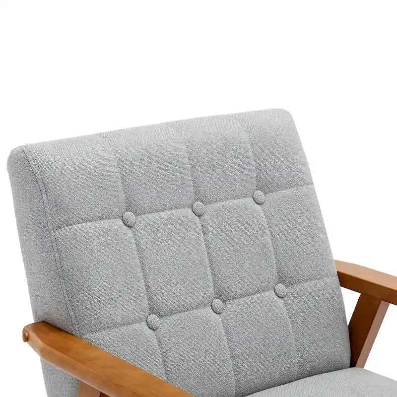 Leisure Accent Chairs Armchair with Solid Wood Armrest and Feet, for Living Room Bedroom Studio chair