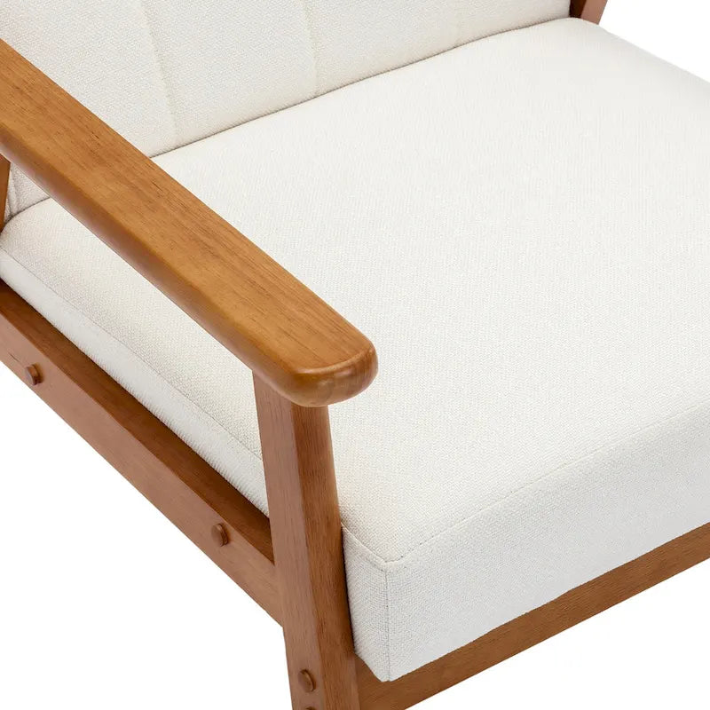 Leisure Accent Chairs Armchair with Solid Wood Armrest and Feet, for Living Room Bedroom Studio chair