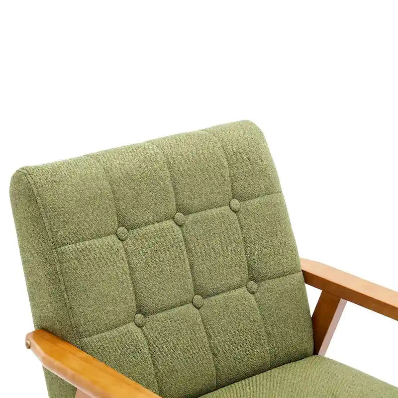 Leisure Accent Chairs Armchair with Solid Wood Armrest and Feet, for Living Room Bedroom Studio chair
