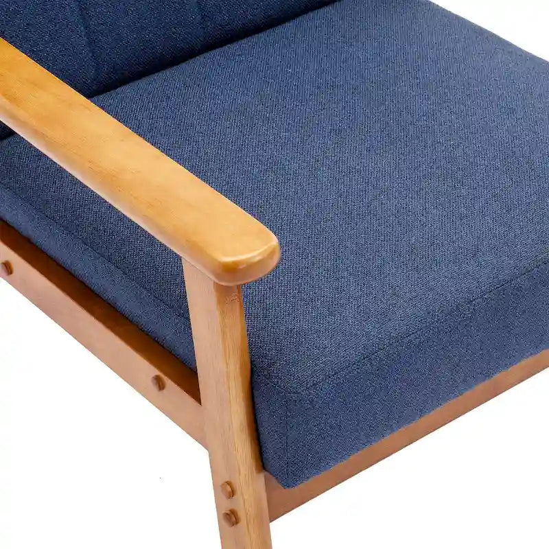 Leisure Accent Chairs Armchair with Solid Wood Armrest and Feet, for Living Room Bedroom Studio chair