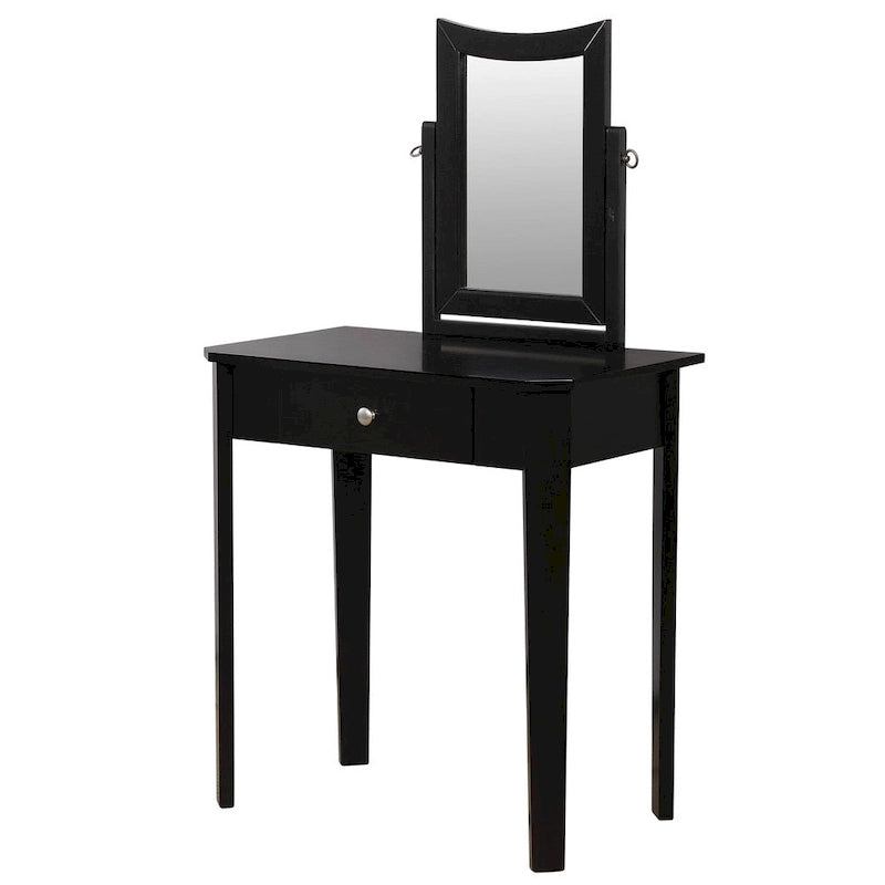 Contemporary Solid Wood 1-Drawer 3-Piece Makeup Vanity Set