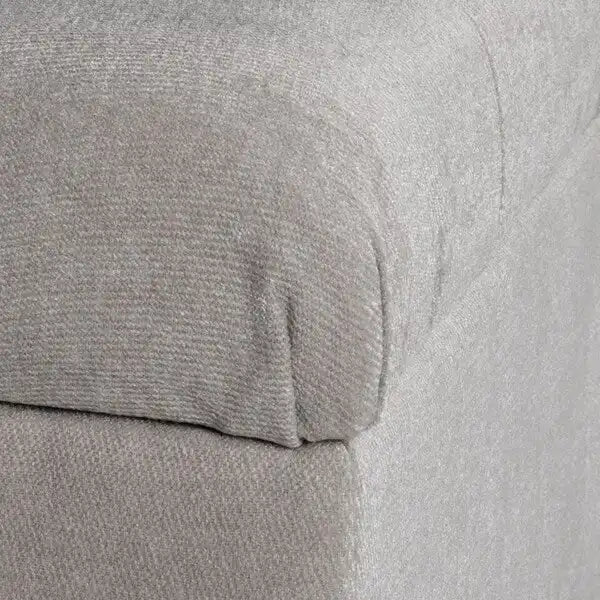 Button Tufted Storage Bench Silver Ash