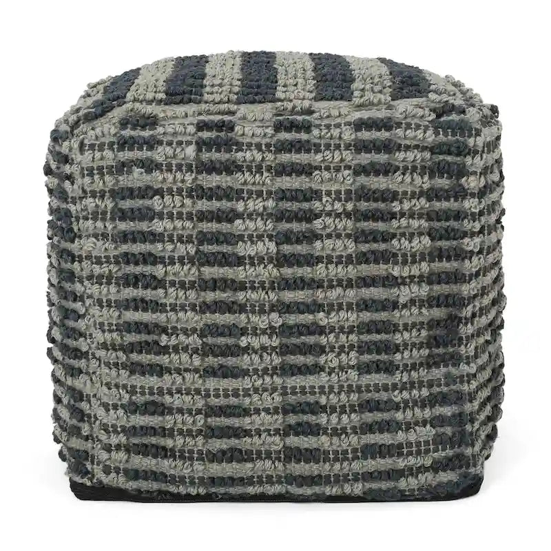 Boho Fabric Cube Pouf