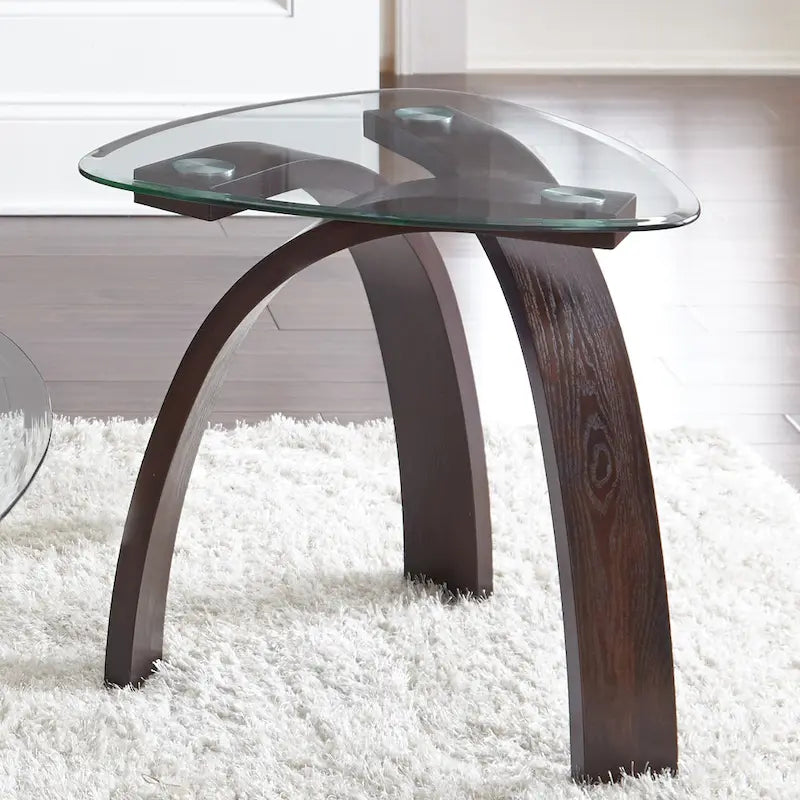 Contemporary Glass Top 3-Piece Occasional Set