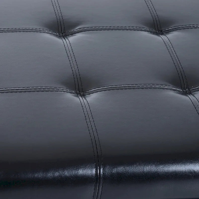 51 PU Leather Tufted Storage Ottoman Bench - 19*50.25*16