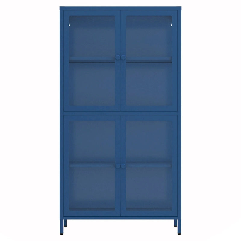 Four Glass Door Storage Cabinet