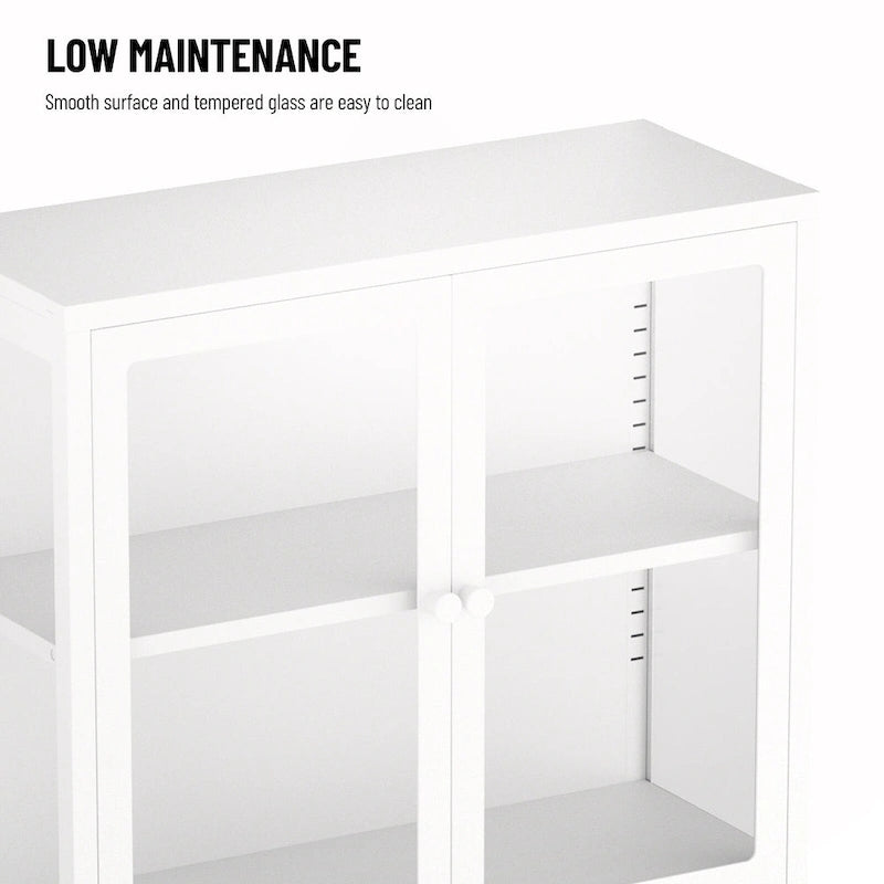 Four Glass Door Storage Cabinet