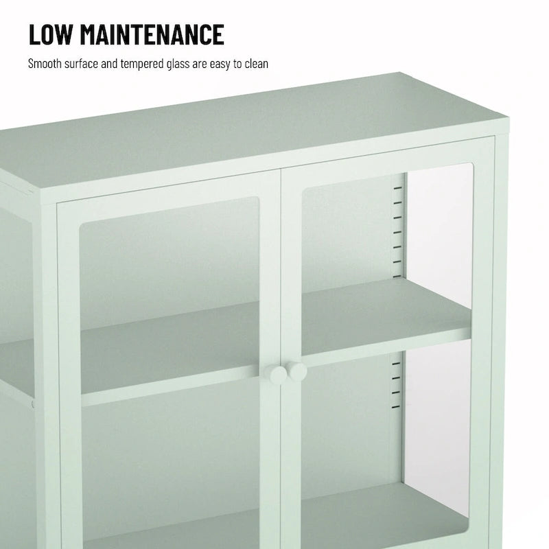 Four Glass Door Storage Cabinet