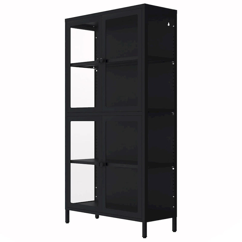 Four Glass Door Storage Cabinet