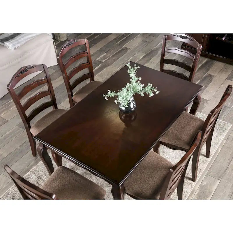 Traditional Dark Walnut 78-inch Dining Table