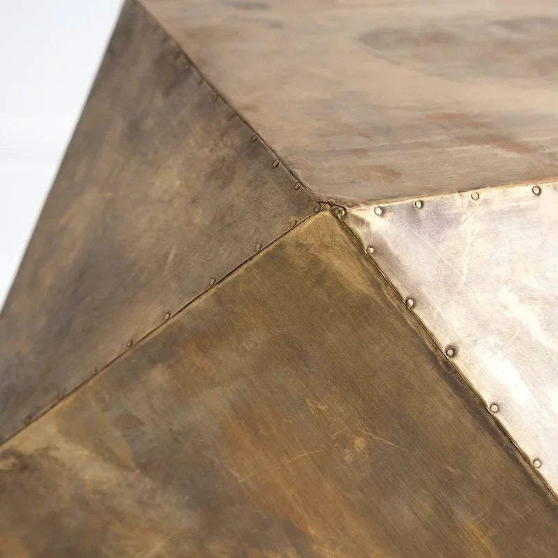 Hexagonal Brass Plated Hexagonal End/Side Table