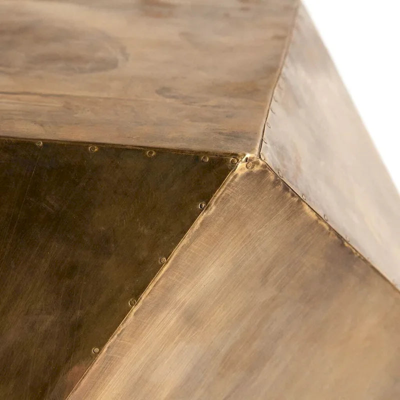 Hexagonal Brass Plated Hexagonal End/Side Table