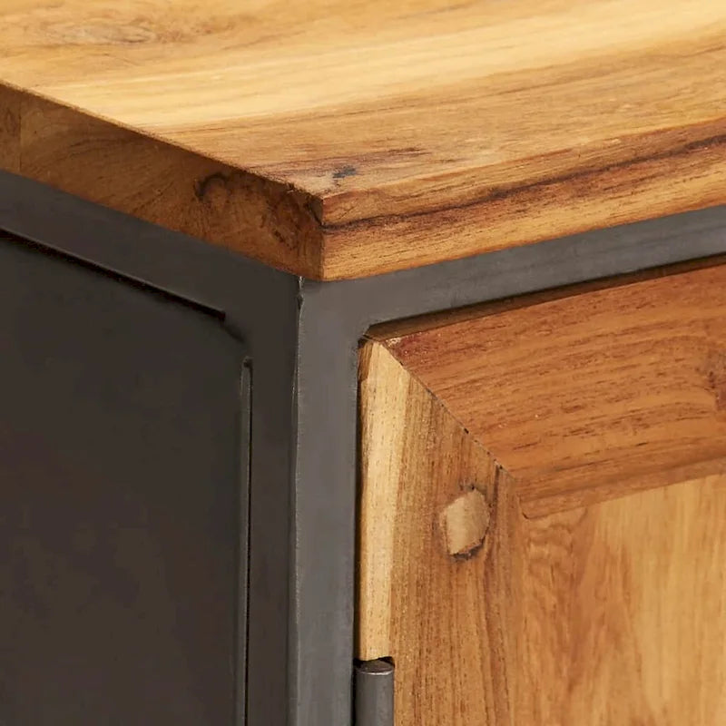 Sideboard Recycled Teak and Steel 25.6x11.8x27.6