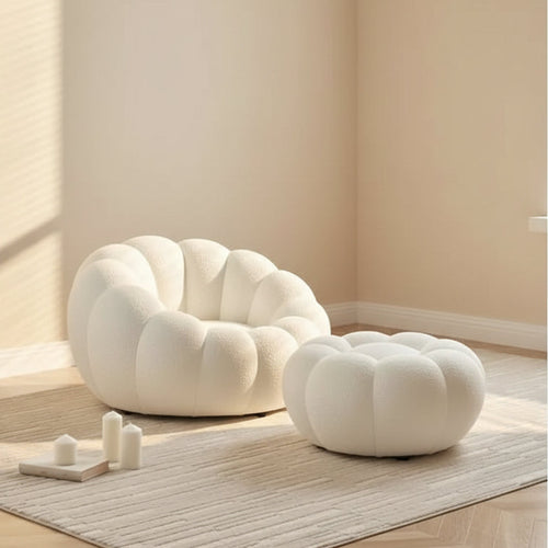 Tristica 3D Fabric Upholstered Accent Chair and Ottoman