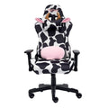 Fun Cow Print Adjustable Gaming Chair