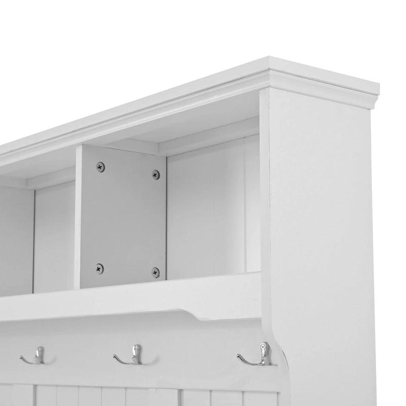 4-in-1 Entryway Hall Tree with Storage Bench