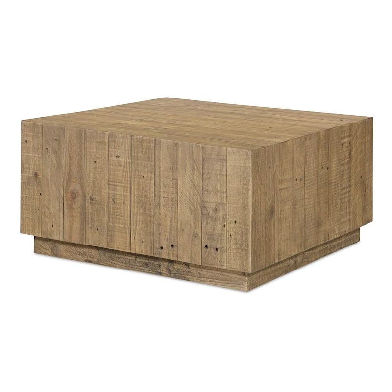 Square Wooden Coffee Table, Brown - 31.5 X 31.5 X 16